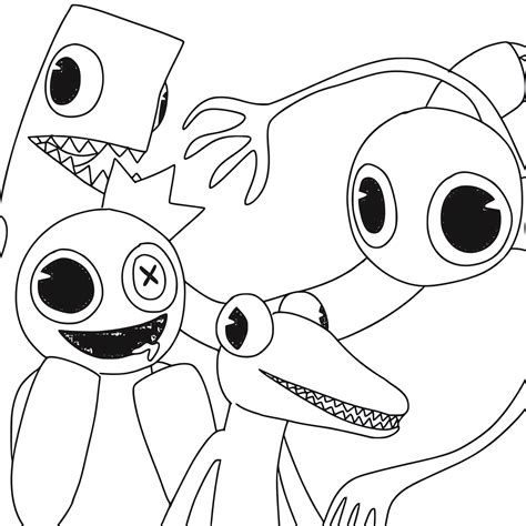 Desenho Imprimir E Colorir Rainbow Friends😈 Explore As Emoções Da Blaze