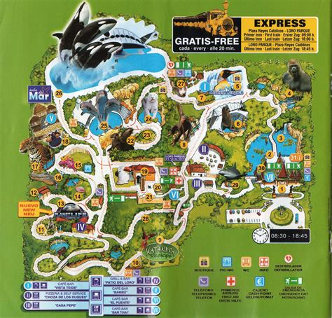 Mapa Loro Parque Mapa