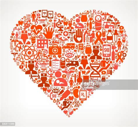 Heart Healthcare And Medicine Seamless Icon Pattern High Res Vector