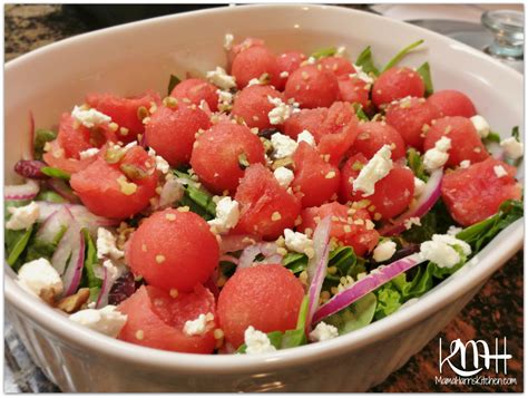 Watermelon And Goat Cheese Spinach Salad Mama Harris Kitchen