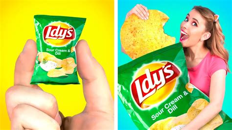 COOL FOOD HACKS AND FUNNY TRICKS DIY Giant Chips Best Viral TikTok