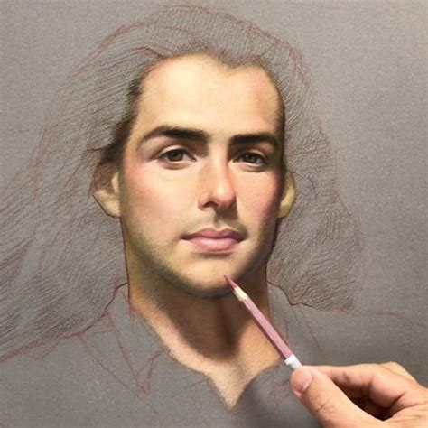 Sean Work In Progress Carbothello Pastel Pencil On Sanded Paper