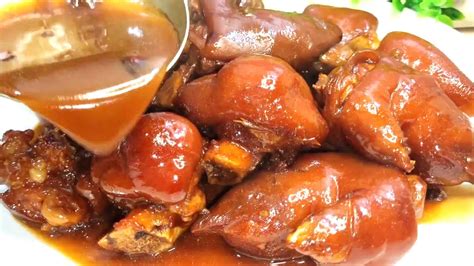 Chinese Tempting Food Delicious Braised Pork Knuckles 红烧猪蹄 Youtube