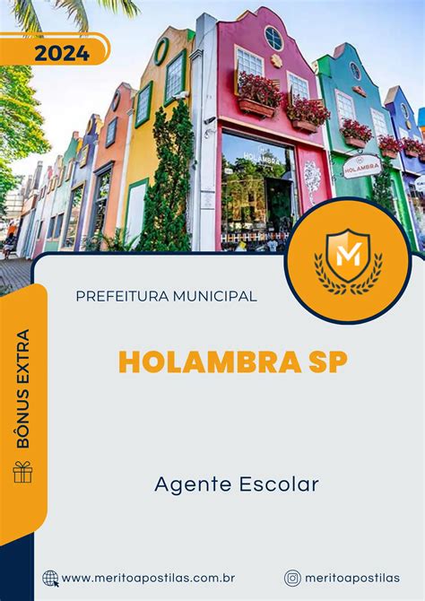 Apostila Agente Escolar Prefeitura De Holambra Sp M Rito Apostilas