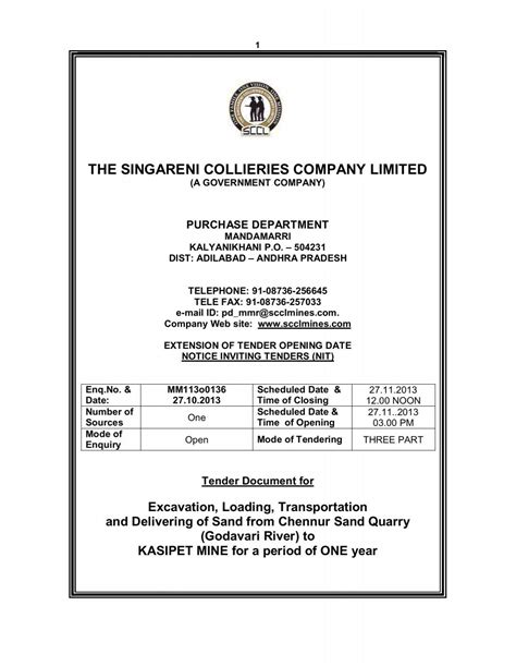 THE SINGARENI COLLIERIES COMPANY LIMITED