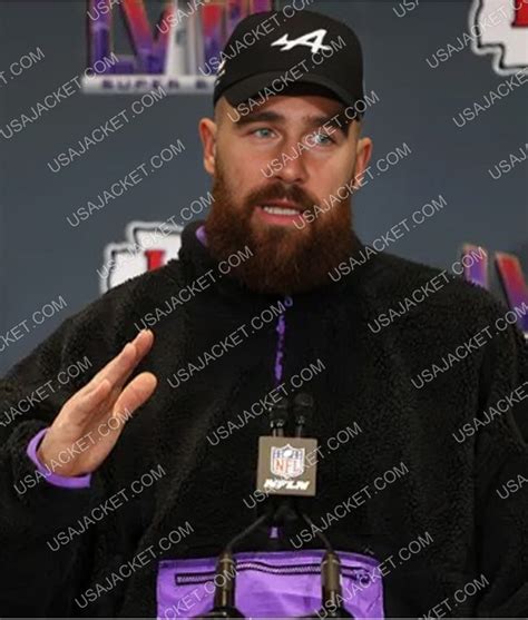 Travis Kelce Super Bowl LVIII Press Conference Jacket - USA Jacket