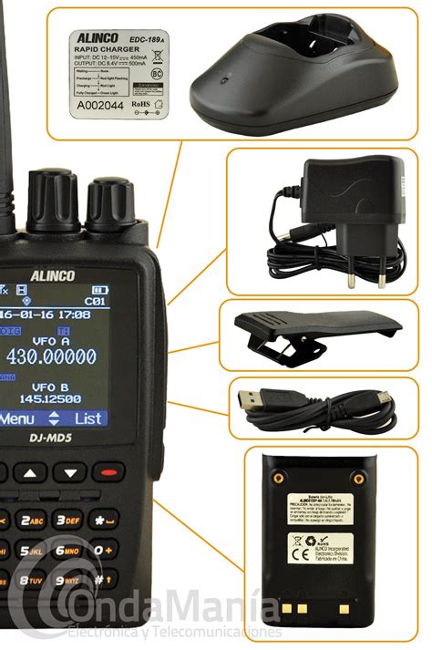 Walki Talki Doble Banda Dmr Y Analogico Alinco Dj Md Xeg Vhf Uhf Y