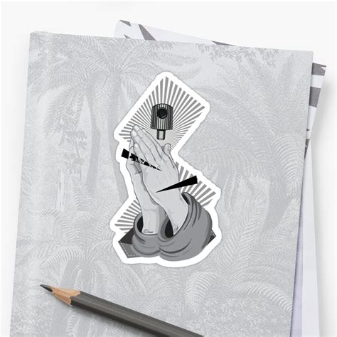 Praying Hands Graffiti Sticker By Samuelmolina Redbubble