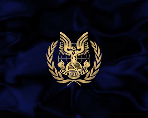 United Nations Space Command Defense Force Flag Halo Universe R