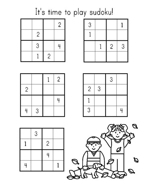 Sudoku for Kids to Print | Activity Shelter