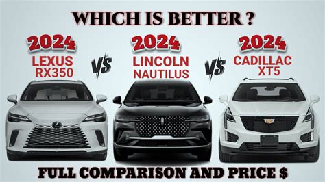 2024 Lexus RX350 Vs 2024 Lincoln Nautilus Vs 2024 Cadillac XT5 Which