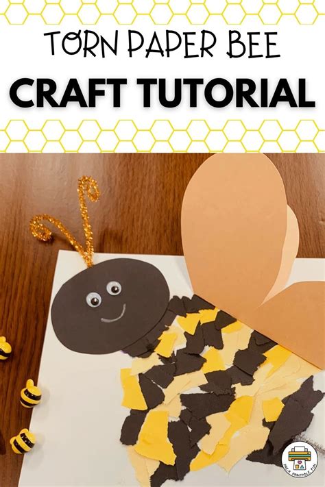 Torn Paper Bee Craft Tutorial Artofit