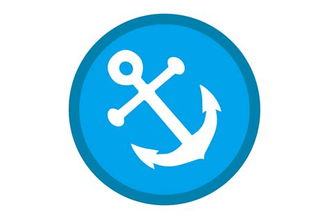 Blue Navy Anchor Logo Icon With Transparent Background 24033448 Png