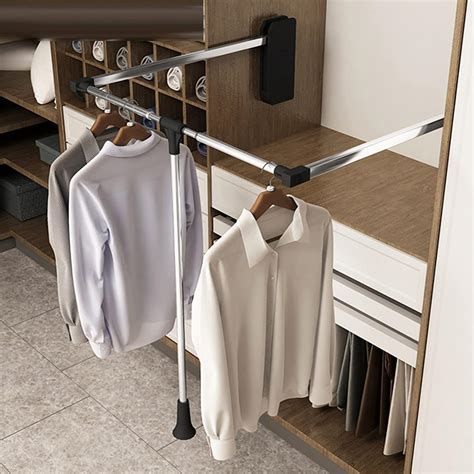 Barre De Penderie Escamotable Barre De Vestiaire Extensible Rail