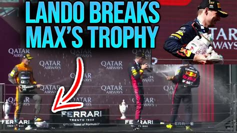 Lando Breaks Max S P1 Trophy They Joke About It In The Media Pen F1