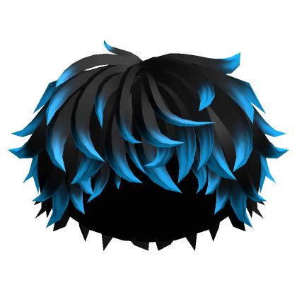 Black To Blue Messy Wavy Curly Fluffy Boy Hair Roblox Item Rolimon S