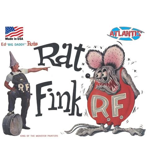 Atlantis Model Kits Ed Roth S Rat Fink Vintage Style Plastic Model Kit