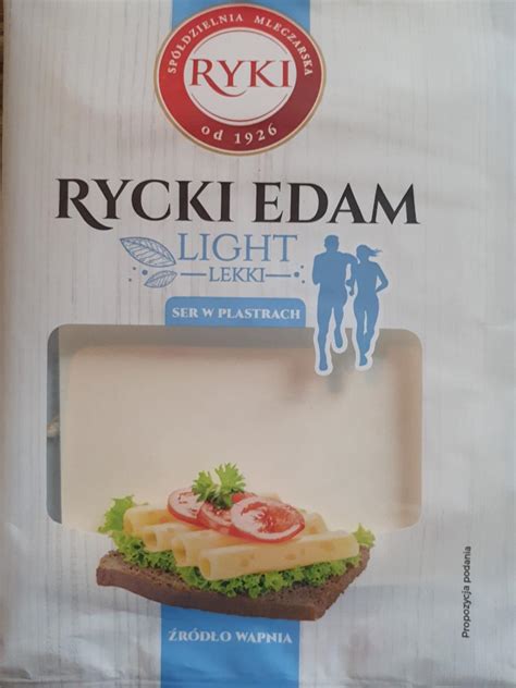 Rycki Edam Light Ser W Plastrach Ryki Kalorie Kj I Warto Ci Od Ywcze