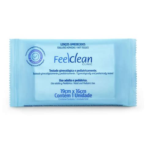 Lenços Umedecidos 19 x 16cm 1 unidade Feelclean Clinic