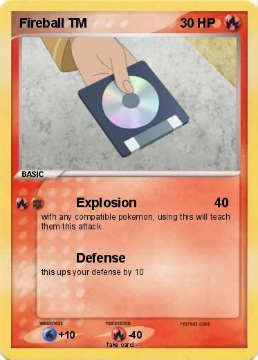 Pokémon Fireball Tm Explosion My Pokemon Card