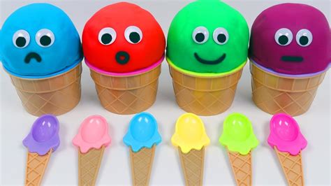 4 Colors Play Doh Ice Cream Surprise Cups With Kinder Eggs Toy Story 4