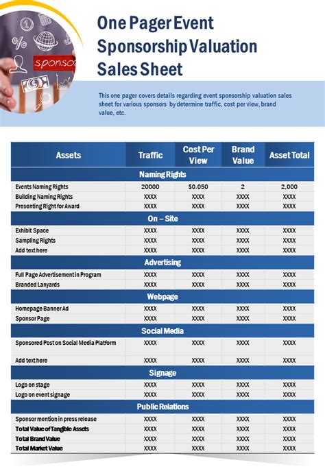 Sponsorship Tracking Spreadsheet Template