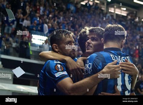 Bergamo Italy St Sep Atalanta Charles De Ketelaere Celebrate