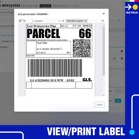 GLS Italy Web Integrated Labeling Service