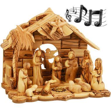 Faceless Olive Wood Nativity Set The Jerusalem Gift Shop