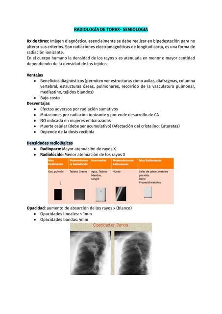 Radiología de Tórax Semiología Andrea Narvaez uDocz