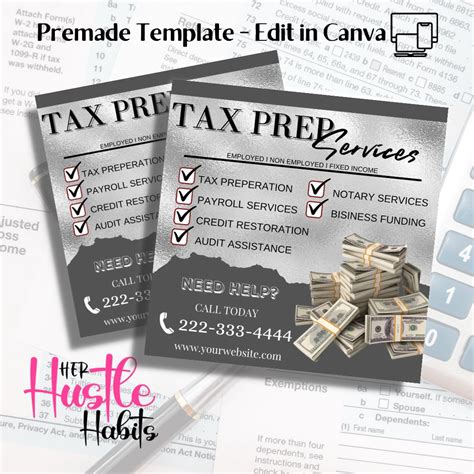 Diy Tax Prep Flyer Diy Flyer Template Design Tax Prep Service Flyer