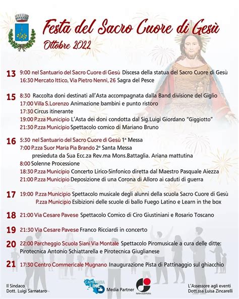 Torna La Festa Del Sacro Cuore Tra Celebrazioni E Spettacoli Tutto Il