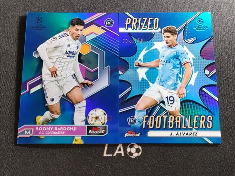 【la足球】22 23 Topps Finest 欧冠欧战 Julian Alvarez 阿尔瓦雷斯 曼城 阿根廷 新秀rc 小蜘蛛 世界杯