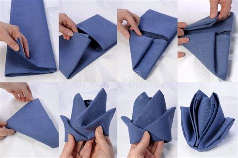 How to fold a napkin stock photo. Image of folding, built - 71761308