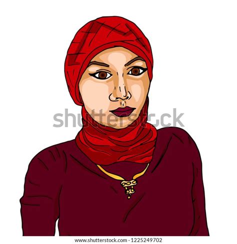 Muslim Girl Vector Illustration Vector De Stock Libre De Regalías