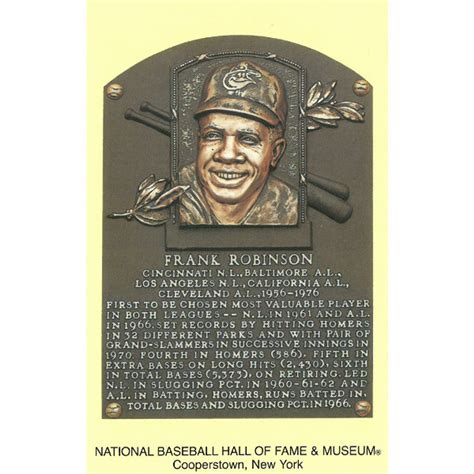 Jackie Robinson Baseball Hall of Fame Plaque Postcard