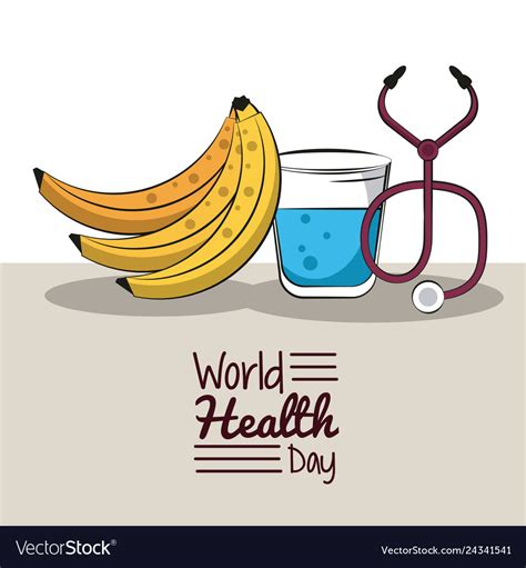 World Healthy Day Card Royalty Free Vector Image