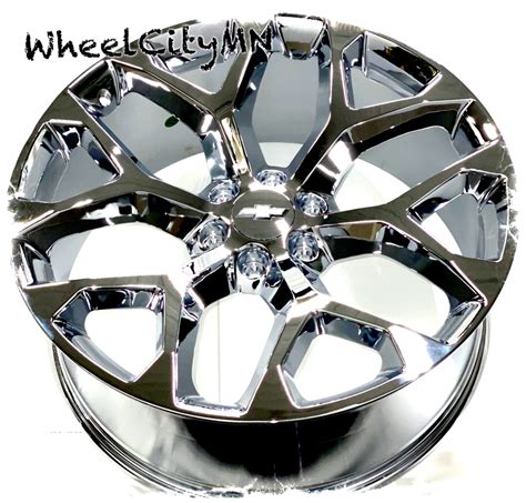 Chrome Oe Sfo Replica Snowflake Wheels Fits Chevy