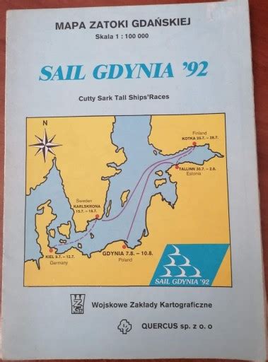 Sail Gdynia Mapa Zatoki Gda Skiej Quercus Wzkar Z Allegro Pl