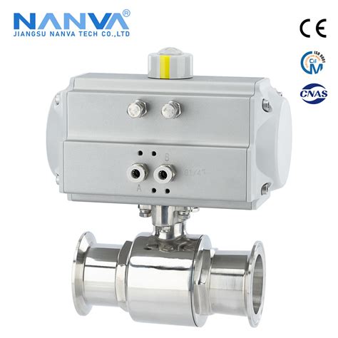 Nanva Pneumatic Sanitary Stainless Steel Quick Installation Ball Valve