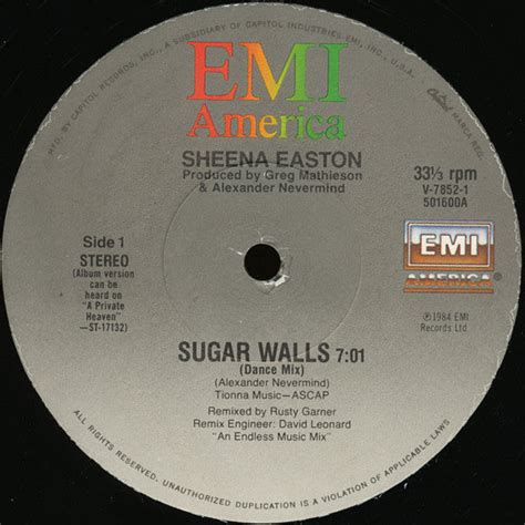 Sheena Easton Sugar Walls