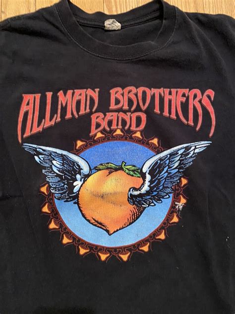 Vintage 00 S Allman Brothers Band Flying Peach Black  Gem