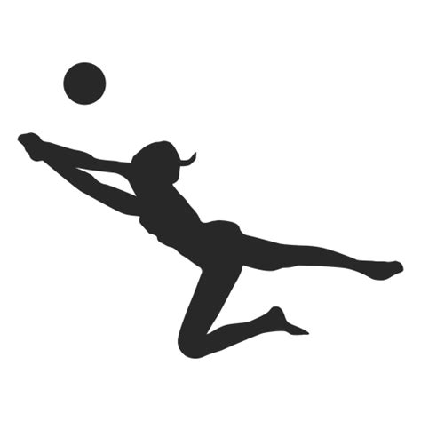 Dig Volleyball Silhouette Png And Svg Design For T Shirts