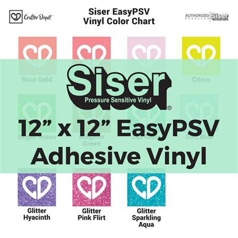 Siser Easypsv 12 X 12 Permanent Adhesive Vinyl Glitter Vinyl Sheets