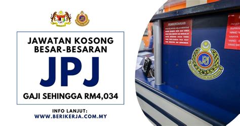 Jpj Buka Pengambilan Jawatan Kosong Besar Besaran Kelayakan Spm Svm