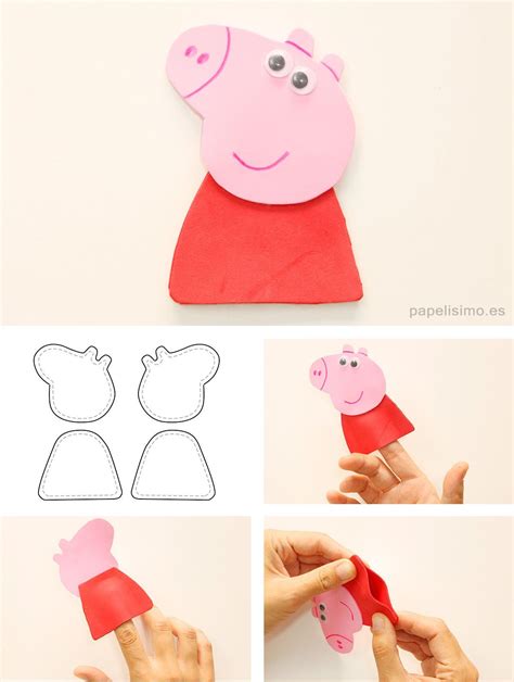 George Y Peppa Pig De Goma Eva Con Moldes Para Recortar