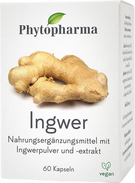 Ginger 60 Capsules Phytopharma Vitalabo Online Shop Europe