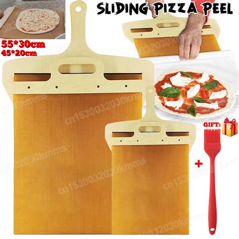 Pala Deslizante Para Pizza Con Cepillo Paleta Con Mango Esp Tula Para