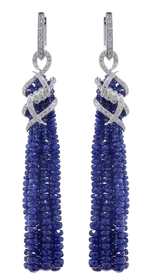 Stephen Webster Sapphire White Diamond Earrings Fine Jewellery