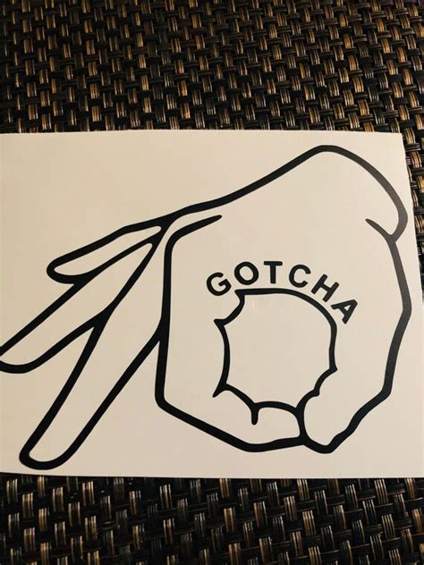 Gotcha Game Hand Gesturecircle Game Meme Gotcha Decal Etsy